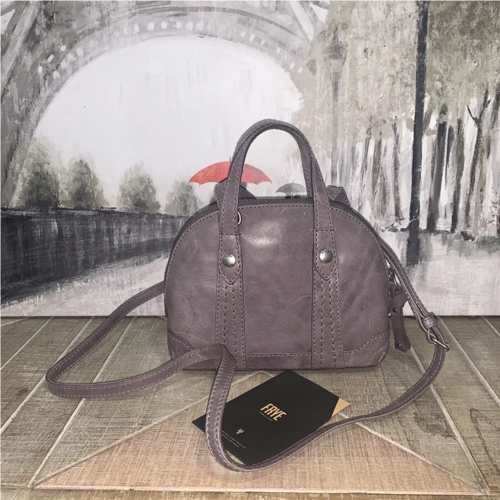 💜👜💜 💜Frye Melissa MINI Dome Leather Crossbody Bag in Amethyst MSRP $298